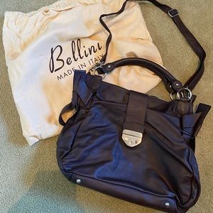 NWT Bellini genuine leather handbag. Chocolate color